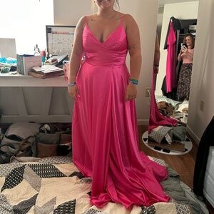 Hot Pink Bridesmaids Dress